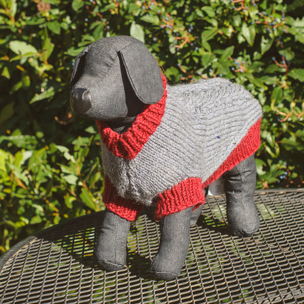 MADE TO ORDER Scottish Hand-Knit Slip-On Dog Sweater