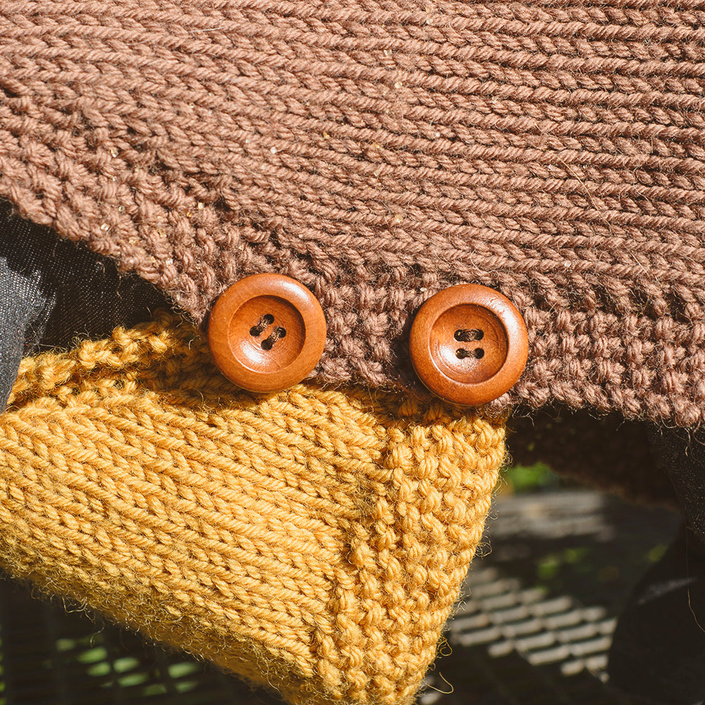 MADE TO ORDER Scottish Hand-Knit Buttoned Dog Sweater