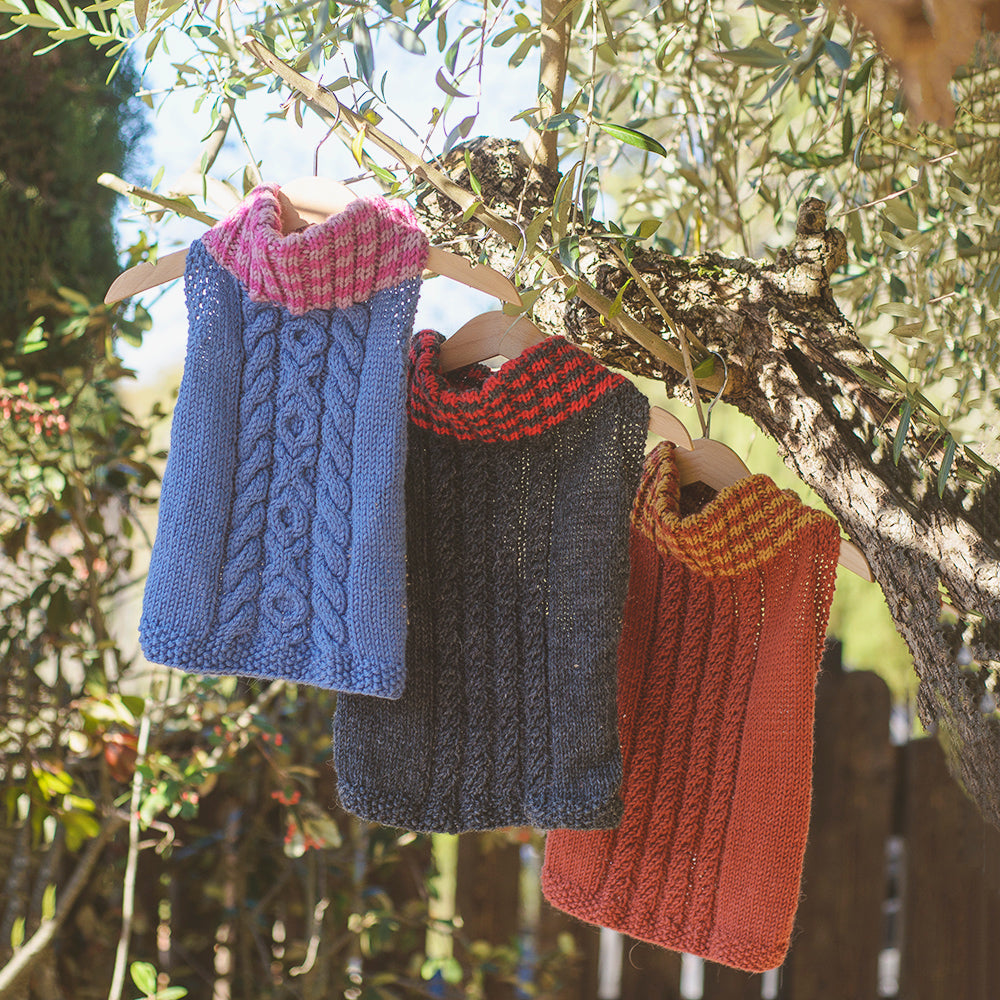 MADE TO ORDER Scottish Hand-Knit Buttoned Dog Sweater