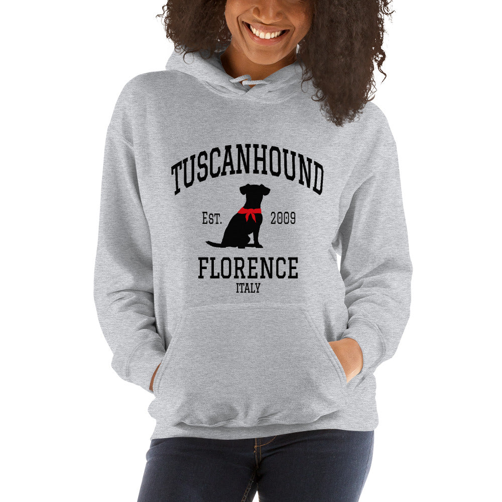 TuscanHound Felpa con cappuccio unisex stile college