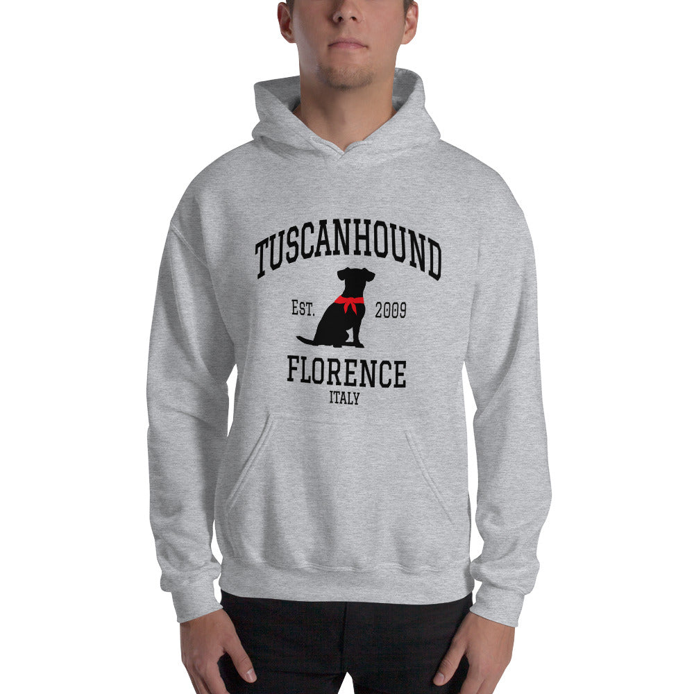 TuscanHound Felpa con cappuccio unisex stile college