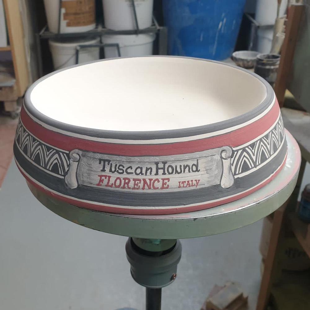 Handmade TuscanHound Ceramic Dog Bowls